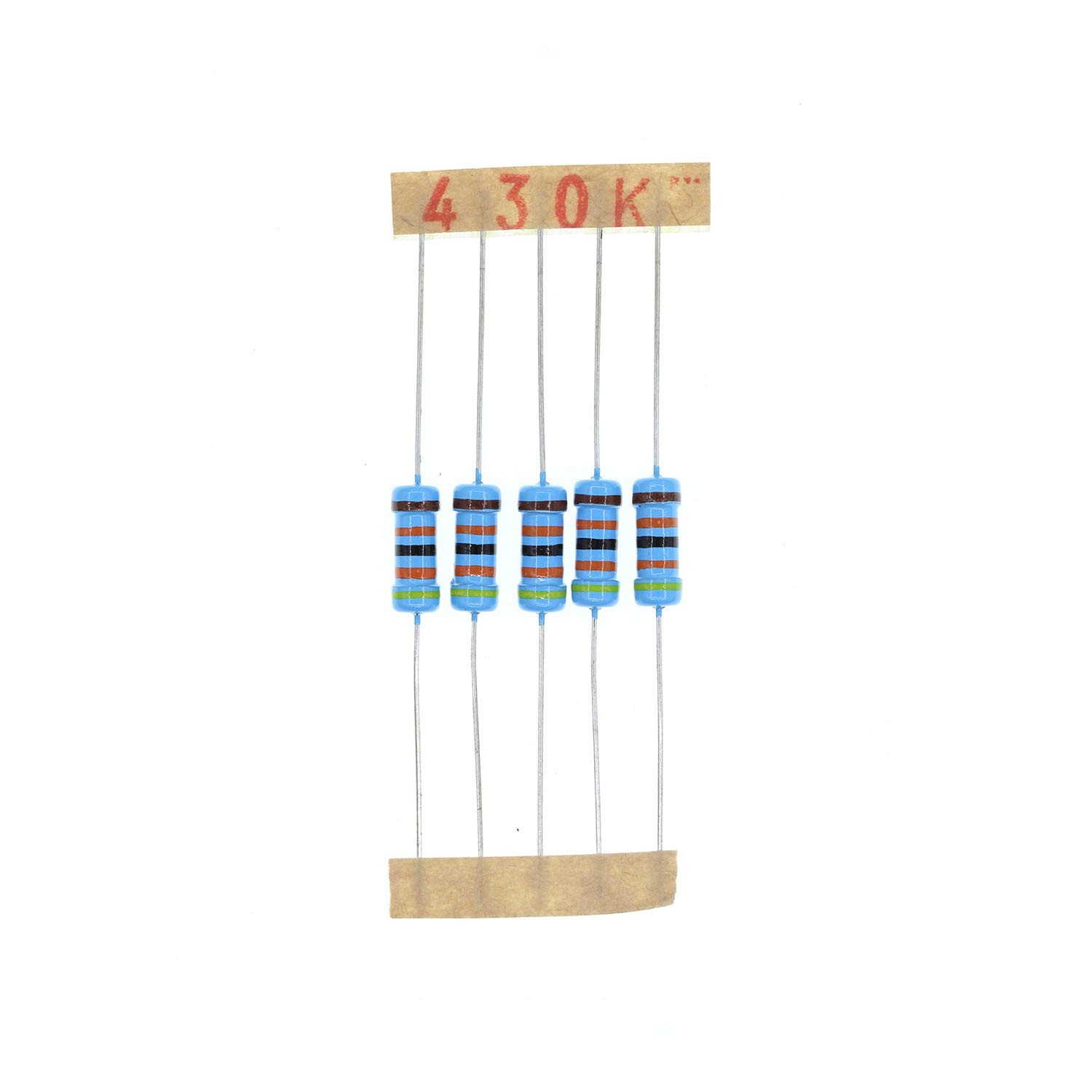 HUABAN 100PCS 1 Watts 1W 430K Ohm 1% Metal Film Resistor