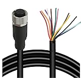 M12 12 Pins Female Connector Cables, Waterproof