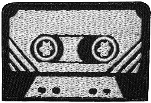 Papapatch Tape Cassette Retro DIY 70's 80's Seventies Eighties Music Applique Embroidered Sew on Iron on Patch (Iron-Tape-Cassette)