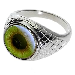 Steel Dragon Jewelers Dramatic Men's Glass Eye Ring