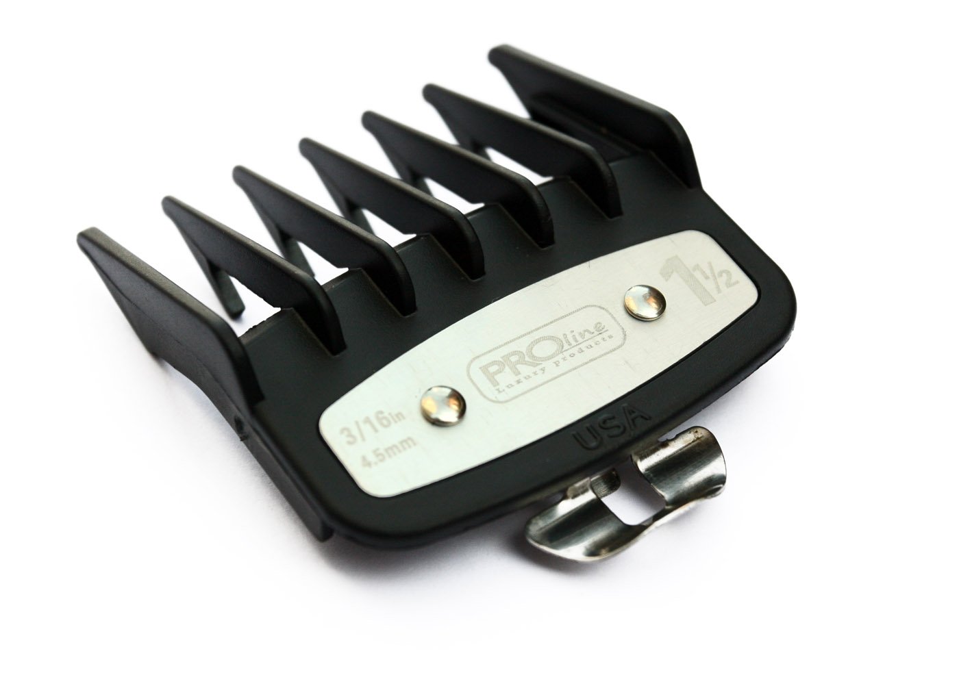 Professional Line pettini con guida di taglio in metallo 1 1/2 4.5 mm Fit – Super taper, Chromepro, Balding, Magic 5 Star e altri standard Full Sized Clippers …