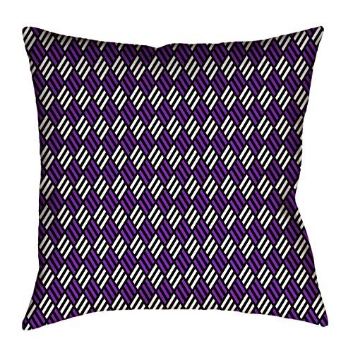 Amazon Com Artverse Katelyn Elizabeth Black Purple Stripe