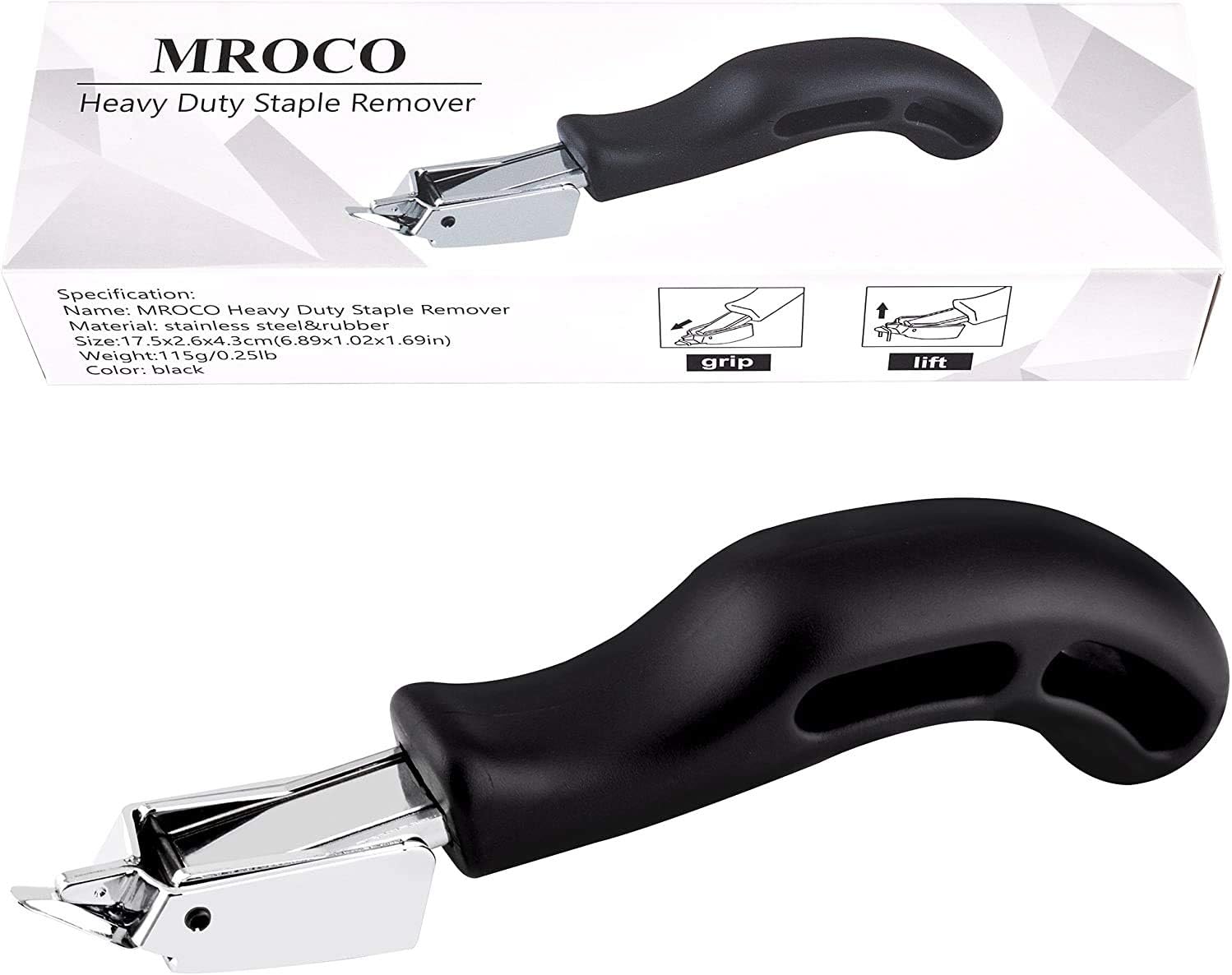 MROCO 126 Staple Remover Heavy Duty Staple Removers, Staple Puller Tool 200 Sheets Strength Staple Puller Removing All Kinds of Staples for Furniture, Floor, Wooden Case, Carton, Photo Frame, Carpet : Office Products