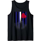 Mens Leather Pride Flag Mens Tee Tank Top