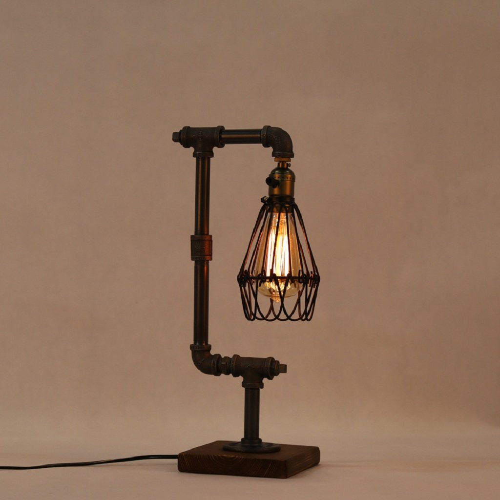 Industrial Chic Table Lamps Reference: Yuenslighting Vintage Industrial Style Desk Lamps Metal Pipe Desk Lamp