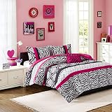 Mi-Zone Mizone Reagan Comforter Set-Pink-Twin/TXL, Twin/Twin X-Large