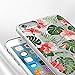 iPhone 7 Floral Case, Crystal Clear with Design Cute Tropical Floral and Palm Texture Bumper Protective Case for Apple iPhone 7 4.7 Inch Gel Soft TPU Silicone Material Slim Shockproof Flower Cover