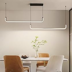 Chandelier, 2-Light Modern Ceiling U-Shaped Pendant