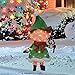 PRODUCTWORKS 24-Inch Pre-Lit 3D Victoria Hutto Elf Christmas Yard Decoration, 35 Lights