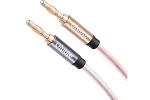 picK-me HiFi Speaker Wire,Speaker Cable Dual Gold Plated Banana Plug 16 AWG Premium Heavy Duty Braided Audio Stereo Wire Cabl