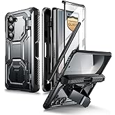 i-Blason for Samsung Galaxy Z Fold 6 Case with S Pen Holder, [Built-in Tempered Glass Screen Protector & Stand], Military-Grade Protective Phone Case for Samsung Z Fold 6, Armorbox Series, Black