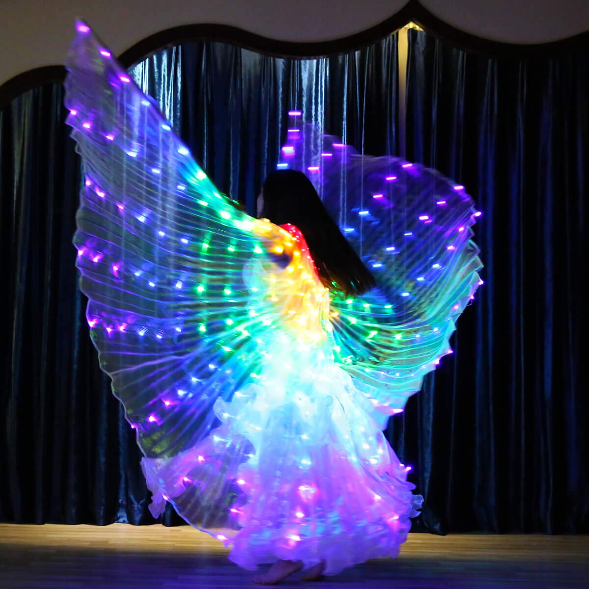 Ali di Danza del Ventre con Bastone Telescopico, Costume di Danza del Ventre per Adulti Ali D'angelo, Danza del Ventre Egiziana Egiziana Ali di Angelo Iside Ali di Farfalla Spettacoli Costumi di(#3 Ali di Danza del Ventre con Bastone Telescopico, Costume di Danza del Ventre per Adulti Ali D'angelo, Danza del Ventre Egiziana Egiziana Ali di Angelo Iside Ali di Farfalla Spettacoli Costumi di(#3