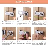 ADERTOS 2.5 Inch Keyed Hasp Lock with Padlock Door Latch Gate Safety view 6