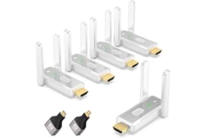 LZLOO Wireless HDMI Transmitter and Receiver, 4K Decoding, 500FT/150M, Plug & Play Wireless HDMI Extender for Seamless High-Definition Streaming from Laptop/PC/TV Box to Monitor/TV/Projector