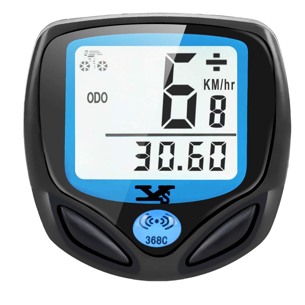 DINOKA Bike Speedometer Wireless, Waterproof Bike Computer and Bicycle Odometer Multi-Function LCD Backlight Display