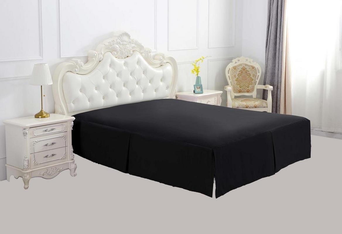 Luxurious Hotel Collection 15 Inch Drop (Queen, Black) Bed