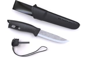 Morakniv Companion Spark 3.9-Inch Fixed-Blade Outdoor Knife and Fire Starter
