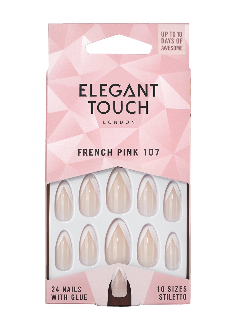 Elegant Touch - French Nails - Pink - 107 - Stiletto Shape (was Statement french)
