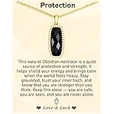 YEETONDA Natural Gemstone New Beginnings Graduation 925 Sterling Silver Plated with 18K Gold Protection Necklace for Women