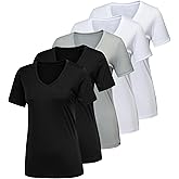 CE' CERDR 5/7 Pack Workout Shirts for Women, Moisture Wicking Quick Dry Active Athletic Women's Gym Performance T Shirts