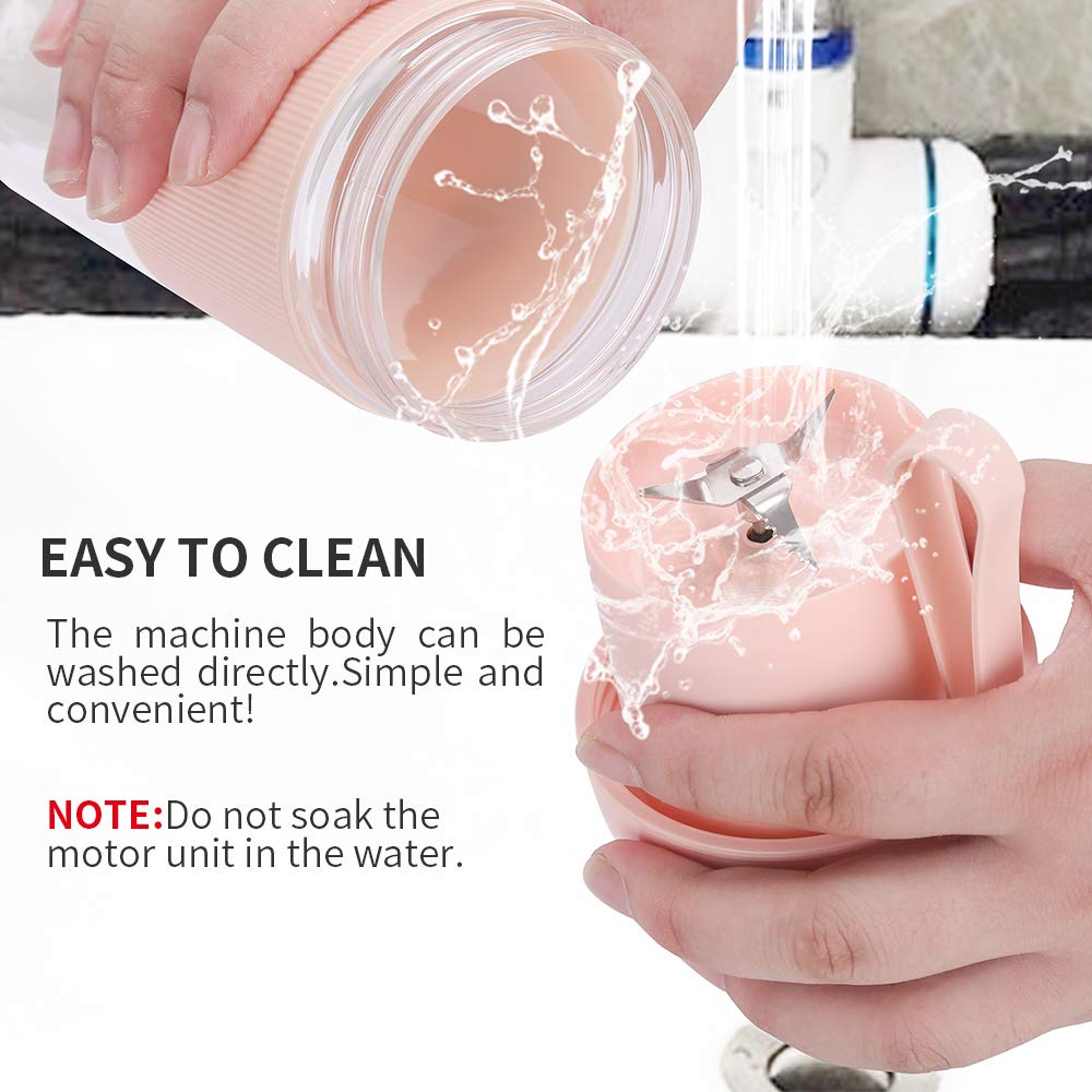 Portable Mini Fruit Juice Blender - DigitalLife Rechargeable Fruit Juice Mixer for Weaning food/Milkshake/Smoothie - Blender Cup for Home/Outdoors (300ml)