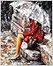 1 X Diy oil painting, paint by number kit- Woman in the Rain 1620 inch Frameless.