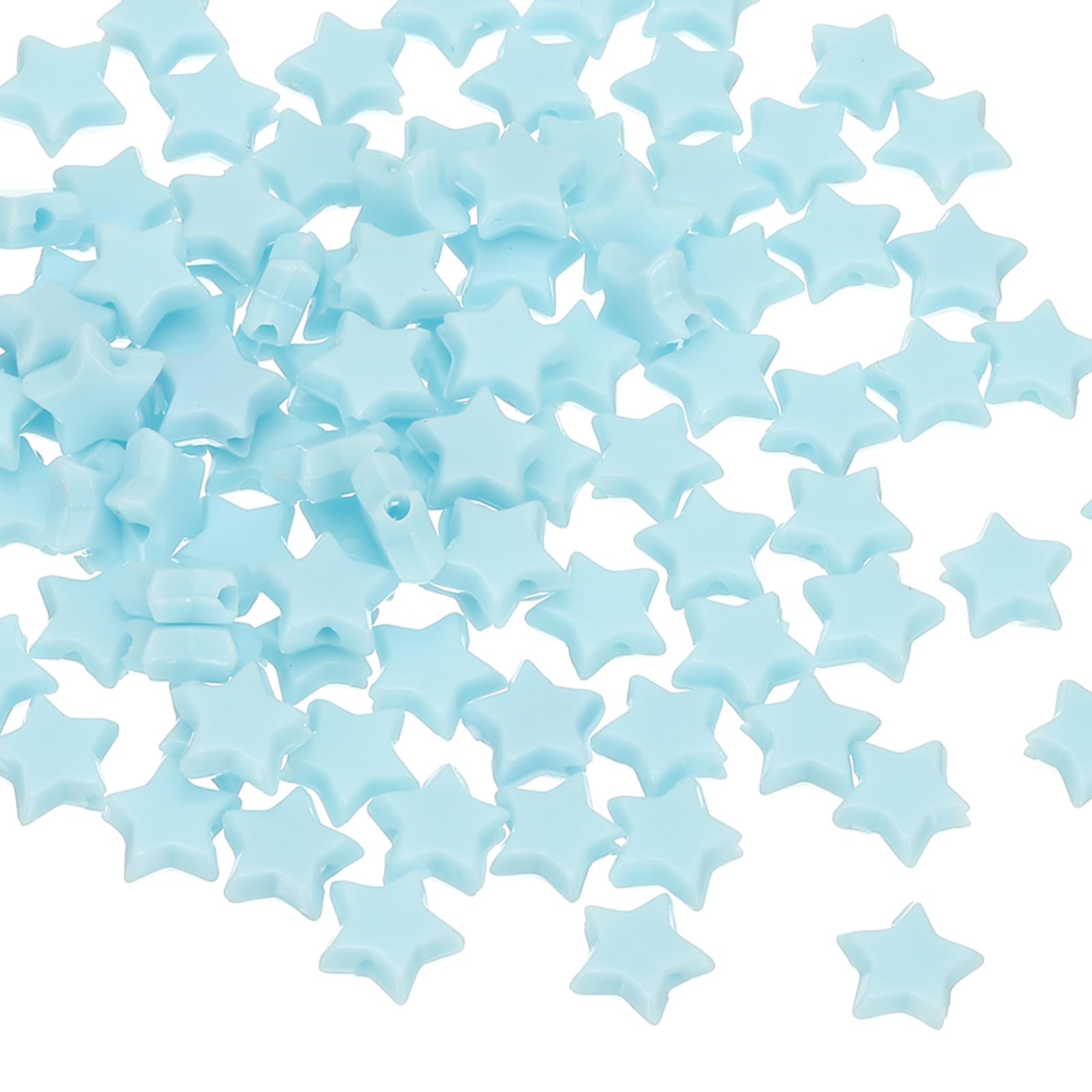 PATIKIL Acrylic Star Beads, 400 Pcs Star Shape Friendship Crafting Bead Spacer Loose Beads Large Hole for DIY Art Craft Decoration, Blue