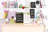 Securit Silhouette Memo Chalk Board - Black/Teak, 35cm x 21cm view 4