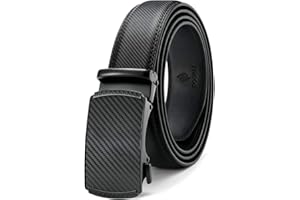 DOOPAI Belt Men, Ratchet Belt Dress Adjustable 1 3/8" Genuine Leather Designer Belt, Size Length Can be Cut, with Gift Box