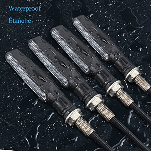 Justech 4pcs Turn Signal Lights Motorbike IndicatorsTurning Indicators 12V 12 LED Bulbs Universal for Motorcycle Motorbike Scooter Quad Cruiser Harley Kawasaki Yamaha Suzuki Off Road - Thumbnail 3