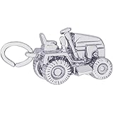 STERLING SILVER RIDING LAWN MOWER CHARM