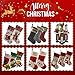 WEWILL Classic Christmas Stockings Set of 2 Elk, Snowman Xmas Character 17 inch Christmas Decorations Gift for Family Kids (Style 4)