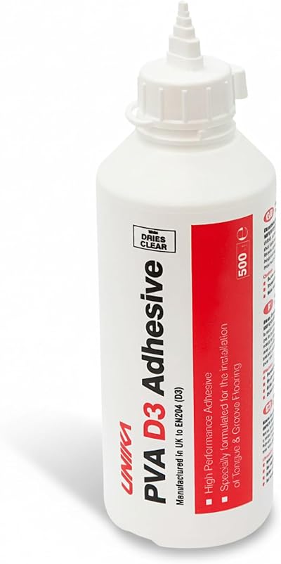 Unika PVA D3 Adhesive Tongue and Groove Flooring Waterproof 500g
