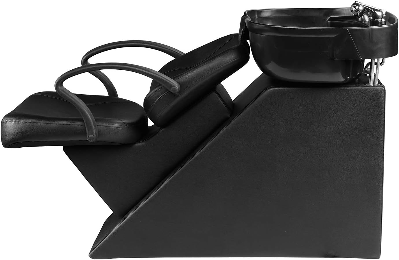 Ainfox Shampoo Barber Backwash Chair, ABS Plastic Shampoo Bowl Sink Chair for Spa Beauty Salon (Black): Home Improvement