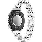 Bracelet Compatible with Samsung Galaxy Watch 8 40mm 44mm 8Classic 46mm Band Rhinestone Diamond Bling Adjustable Strap Wristband for Women