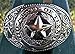 Texas State Seal Belt Buckle, Standard Size, Oval, Silver-tone Finish