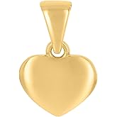 Jewels By Lux 10kt Yellow Gold Womens Heart Charm Pendant