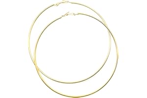 YILANAIR Hypoallergenic Big Hoop Earrings for Women Men - 10cm Lightweight Geometric Thin Circle Earrings, Nickel-Free Statement Ear Jewelry