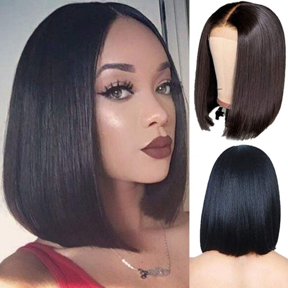Bob Wigs for Women, Woman Short Hair Wigs Realistic Natural Comfortable Breathable Short Straight Wig Woman Bob Hair Wig (Assorted Color)