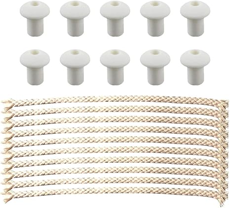 Amazon Com Artibetter 40pcs Lamp Wick Ceramic Holders Torch Wine Bottle Oil Candle Lamp Fiber Glass Heat Resistant Kerosene Wick Home Kitchen