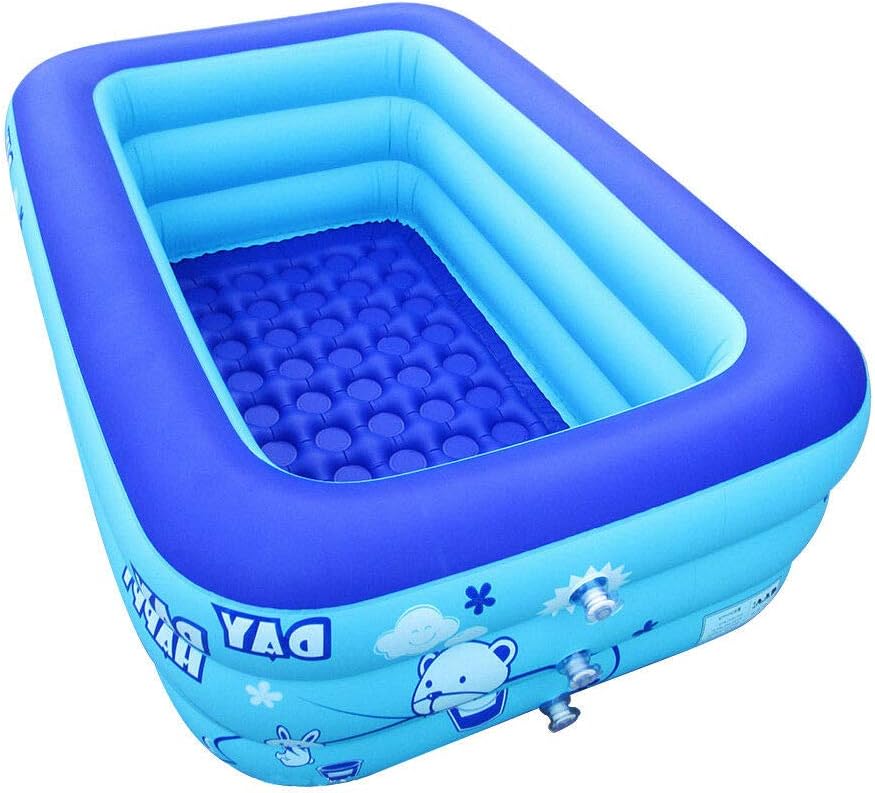 NJSTAR Inflatable Swimming Pool, Hot Tub Children's Adult Bathtub Portable Outdoor Foot Pump Inflation M