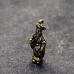 Lucky God of Wealth, Brass Buddha God Keychain with