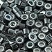 E-TING 1000 PCS 5mm Color Silicone Lined Micro Rings Links Beads Linkies for I Bonded Tipped Hair Extensions (Black)