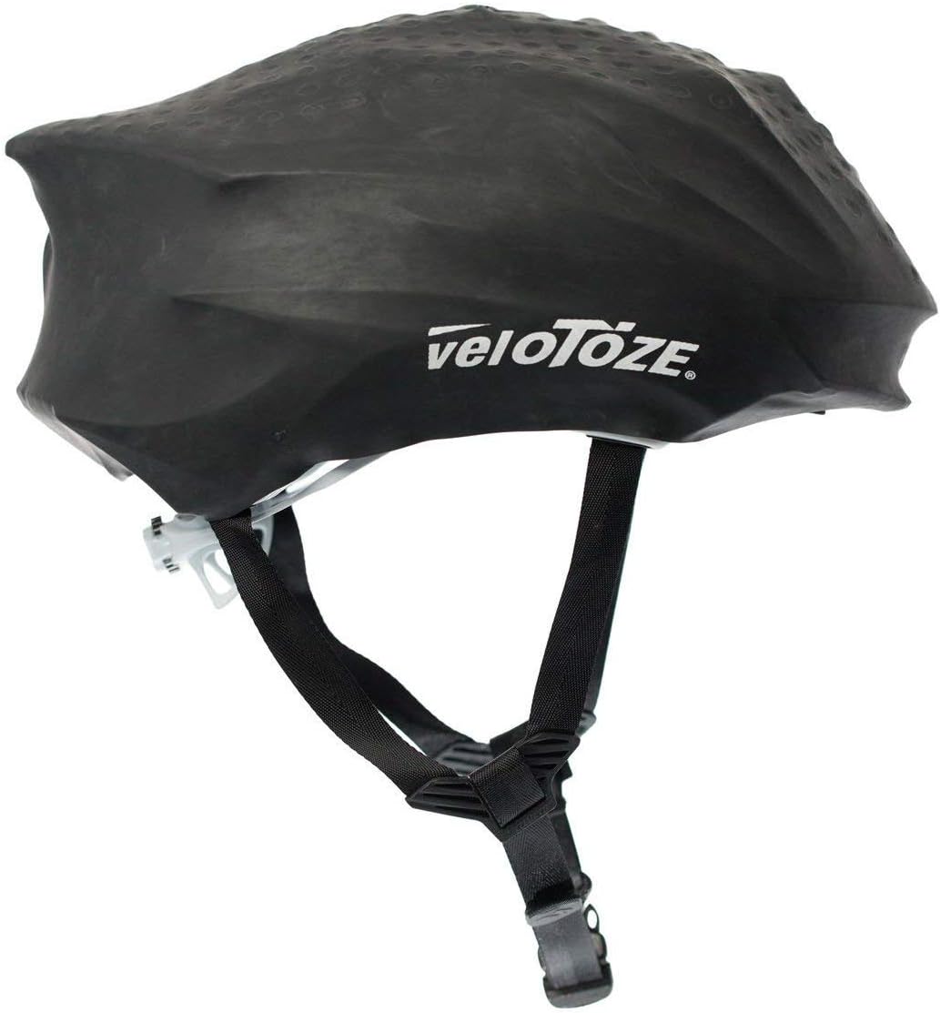 VeloToze Helmet Cover Black/Waterproof Water Rain Shower Storm Wet Weather Repellent Resistant