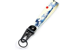 Dsycar JDM Keychain, Car Motorcycle Key Chains Jet Key Tag for JDM Cars, Bikes, Scooter, ATV, UTV [Wave]