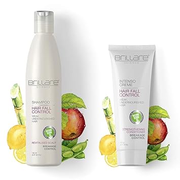 Brillare Combo of Hair Fall Control Shampoo (150 ml) and Hair Fall Control Intenso Creme(125 g)
