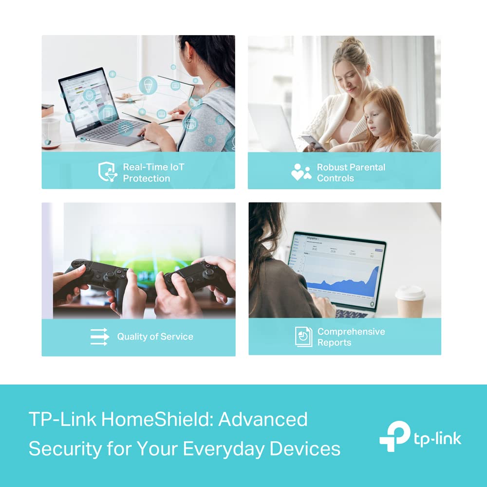 TP-Link Archer AXE75 AXE5400Mbps WiFi 6E Router Tri-Band, Gigabit Ethernet Ports, USB 3.0, WiFi Booster, 512MB RAM, OneMesh, WPA3, Ideal for Gaming, HomeShield, Compatible with Alexa