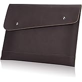 Envelope A4 Documents Folder Case,Convenient Business & Conference File Pu Leather Clutch Bag for Women and Men