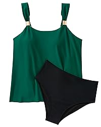 RXRXCOCO Women Tankini Bathing Suits Ruffle High