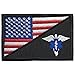 SpaceAuto 3D Embroidered American Flag w/ Paramedic Medic Tactical Morale EMT EMS Badge Patch 3